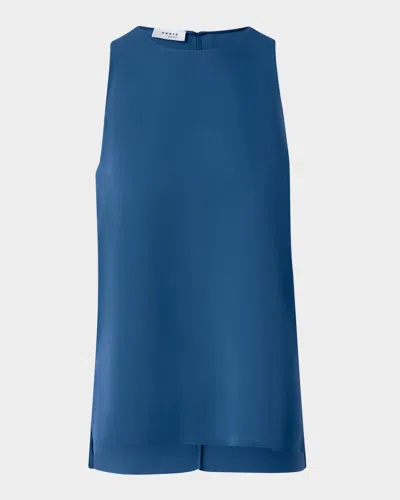 Akris Punto American Shoulder A-line Tank Top In Navy