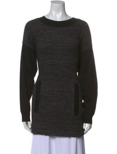 Pre-owned Akris Punto Angora Mini Dress In Black