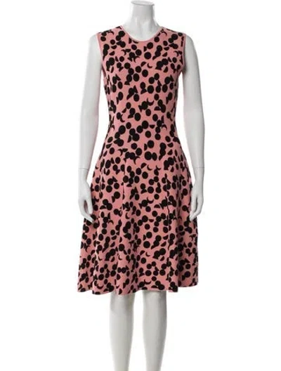 Pre-owned Akris Punto Animal Print Knee-length Dress W/ Tags In Pink