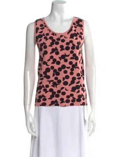 Pre-owned Akris Punto Animal Print Scoop Neck Sweater In Multi