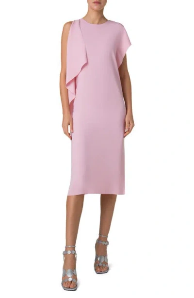 AKRIS PUNTO AKRIS PUNTO ASYMMETRIC RUFFLE MIDI DRESS