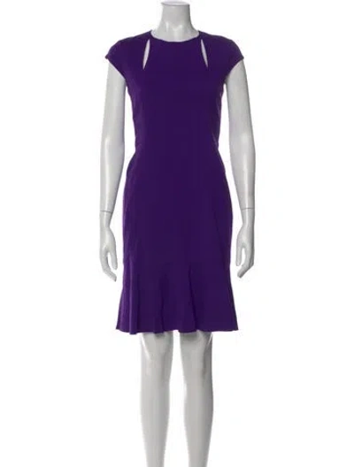 Pre-owned Akris Punto Asymmetrical Knee-length Dress In Purple