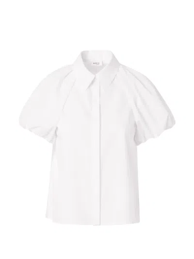 Akris Punto Balloon-sleeve Blouse In White