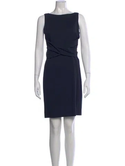 Pre-owned Akris Punto Bateau Neckline Knee-length Dress In Black