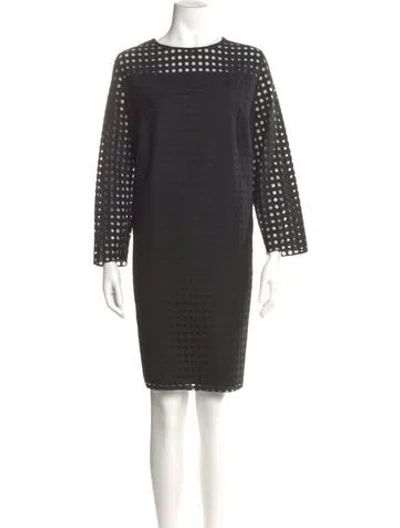 Pre-owned Akris Punto Bateau Neckline Knee-length Dress In Gray