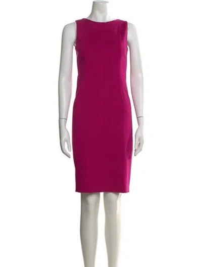 Pre-owned Akris Punto Bateau Neckline Knee-length Dress In Pink