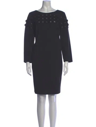 Pre-owned Akris Punto Bateau Neckline Mini Dress In Gray