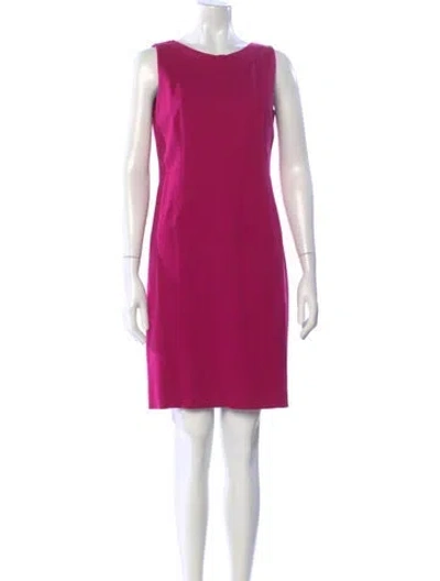 Pre-owned Akris Punto Bateau Neckline Mini Dress In Pink