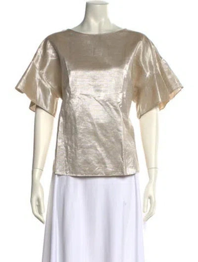 Pre-owned Akris Punto Bateau Neckline Short Sleeve T-shirt