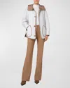 Akris Punto Bicolor Techno Dot Quilted Jacket In Cream-caramel