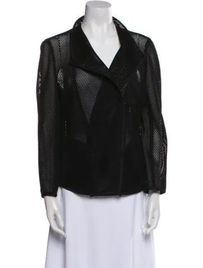 Pre-owned Akris Punto Biker Jacket In Black