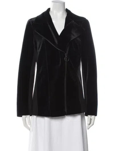 Pre-owned Akris Punto Biker Jacket In Black