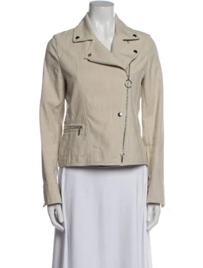 Pre-owned Akris Punto Biker Jacket In Blue