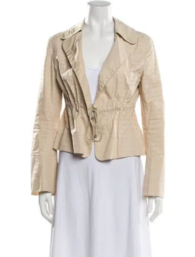 Pre-owned Akris Punto Biker Jacket In Neutral