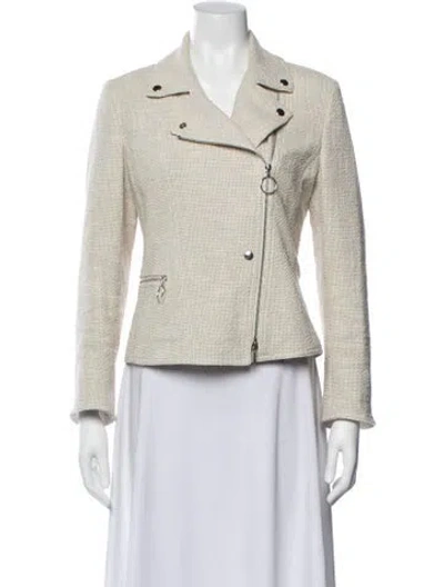 Pre-owned Akris Punto Biker Jacket In Neutral