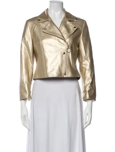 Pre-owned Akris Punto Biker Jacket In Neutrals