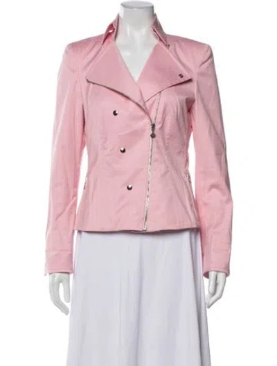 Pre-owned Akris Punto Biker Jacket In Pink