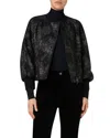 Akris Punto Denim Jacquard Bomber Jacket In Black