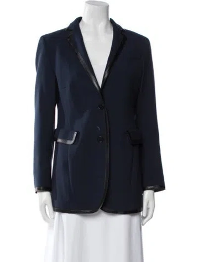 Pre-owned Akris Punto Blazer In Blue