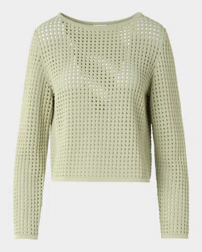 Akris Punto Boat-neck Chunky Cotton Mesh Knit Sweater