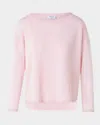 Akris Punto Boat-neck Merino Wool Boxy Sweater In Pink