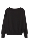 Akris Punto Boat Neck Virgin Wool Sweater In Black