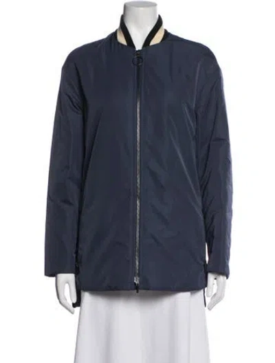 Pre-owned Akris Punto Bomber Jacket In Blue