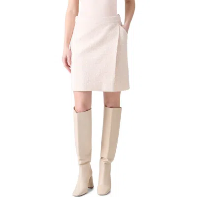 Akris Punto Bouclé Tweed Faux Wrap Skirt