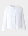 Akris Punto Boxy Diamond Eyelet Cotton Poplin Jacket