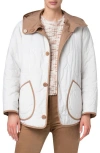 Akris Punto Bicolor Techno Dot Quilted Jacket In Cream-caramel
