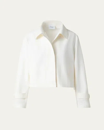 Akris Punto Boxy Water Resistant Cotton-blend Jacket In Cream