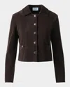 Akris Punto Brushed Corduroy Jacket In Burgundy