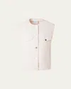 Akris Punto Button-down Boucle Tweed Gilet