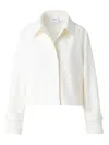 Akris Punto Button-up Cropped Jacket In White