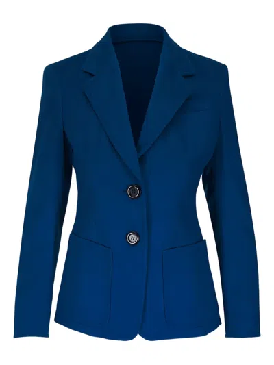 Akris Punto Buttoned Blazer In Blue