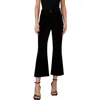 Akris Punto Cali Flared Velvet Cropped Pants In Black