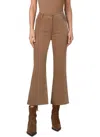 Akris Punto Cali Stretch Velveteen Crop Bootcut Pants In Brown