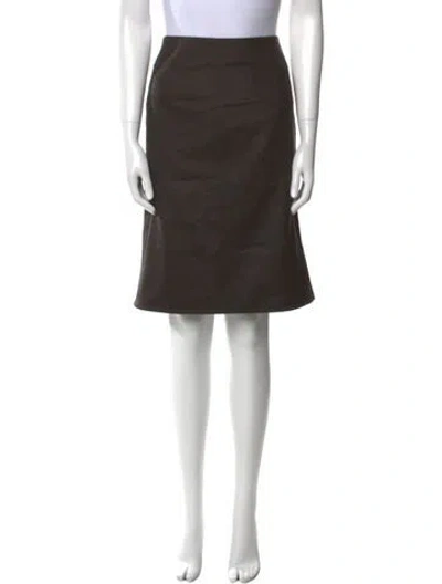 Pre-owned Akris Punto Camel Hair Knee-length Skirt In Brown