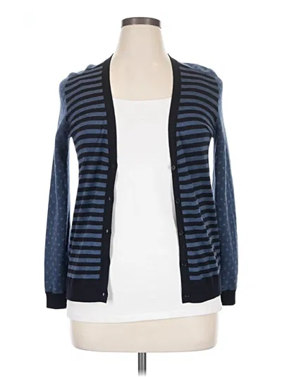 Pre-owned Akris Punto Cardigan Sweater In Blue