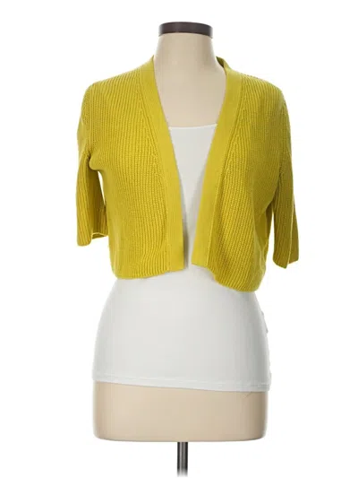 Pre-owned Akris Punto Cardigan Sweater In Yellow