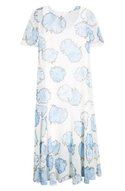 AKRIS PUNTO AKRIS PUNTO CARNATION PRINT SILK DRESS