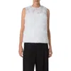 Akris Punto Carnation Silk Tulle Sleeveless Top In Cream
