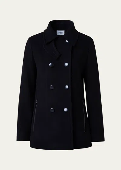 Akris Punto Cashmere And Wool-blend Top Coat In Black