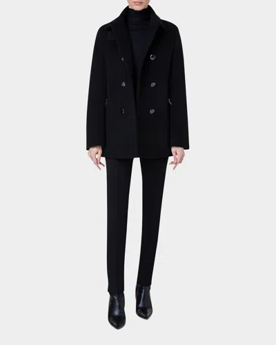 Akris Punto Cashmere And Wool-blend Top Coat In Black