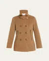 Akris Punto Cashmere And Wool-blend Top Coat In Brown
