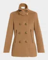 Akris Punto Cashmere And Wool-blend Top Coat In Brown