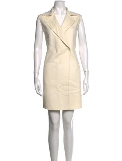Pre-owned Akris Punto Cashmere Mini Dress In Neutrals