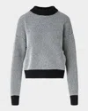 Akris Punto Cashmere-wool 3d Dot Knit Crewneck Sweater In Multi