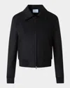Akris Punto Cashmere-wool Crop Bomber Jacket In Black