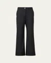 Akris Punto Cecily Bootcut Crop Denim Pants In Black